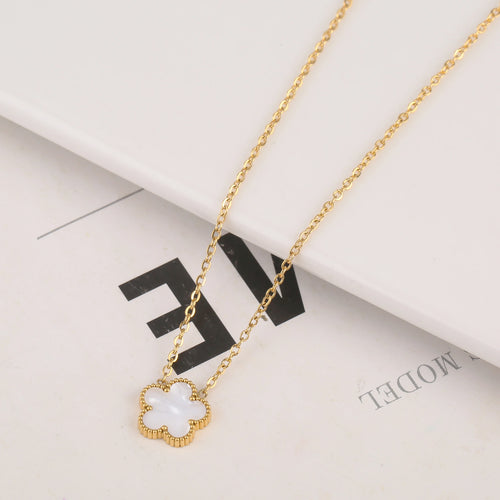 Gold Plated Stainless Steel Set Plum Blossom Plant Five Leaf Flower