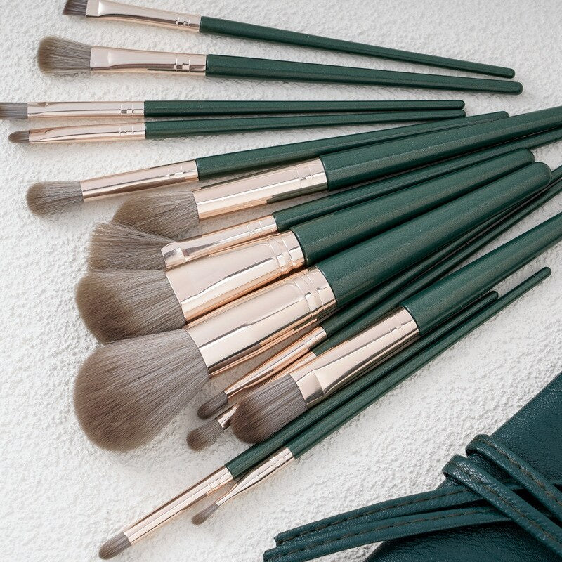 14pcs Makeup Brushes Set Large Fluffy Soft Eye Shadow Foundation Brush