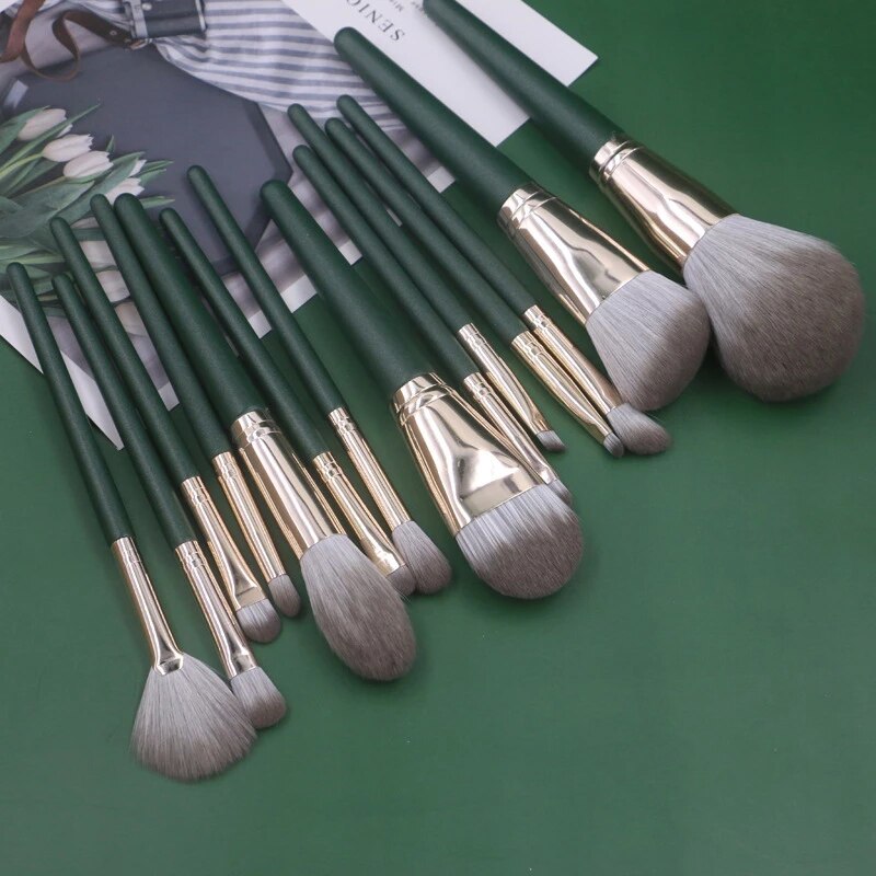 14pcs Makeup Brushes Set Large Fluffy Soft Eye Shadow Foundation Brush