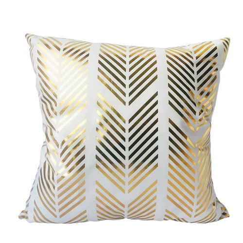 Bronzing Geometric Cushion Cover Plaid