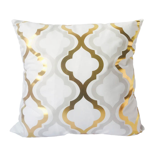 Bronzing Geometric Cushion Cover Plaid