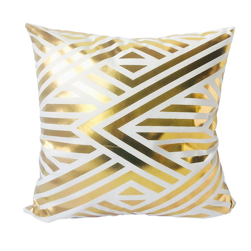 Bronzing Geometric Cushion Cover Plaid