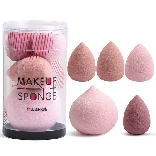 5pcs Makeup Sponge Powder Puff Dry And Wet Combined Beauty Cosmetic