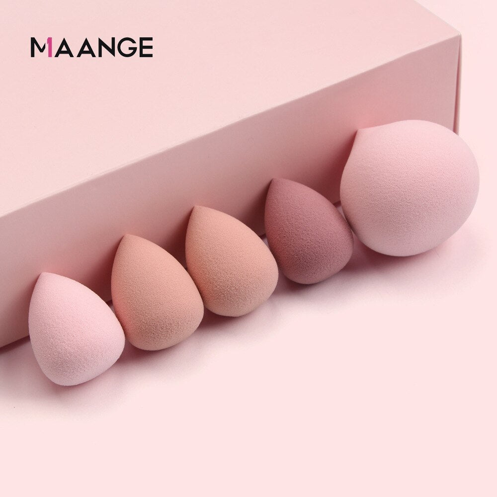 5pcs Makeup Sponge Powder Puff Dry And Wet Combined Beauty Cosmetic