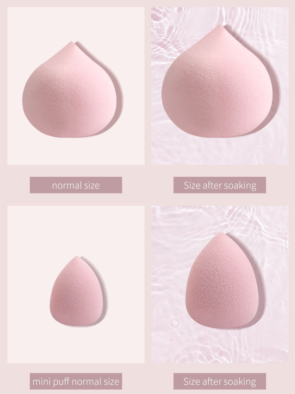 5pcs Makeup Sponge Powder Puff Dry And Wet Combined Beauty Cosmetic