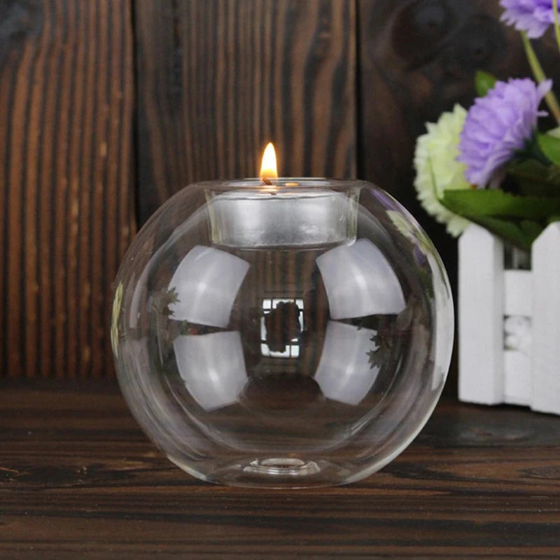 Glass Candle Holder