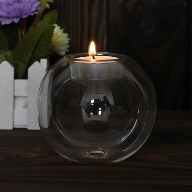 Glass Candle Holder