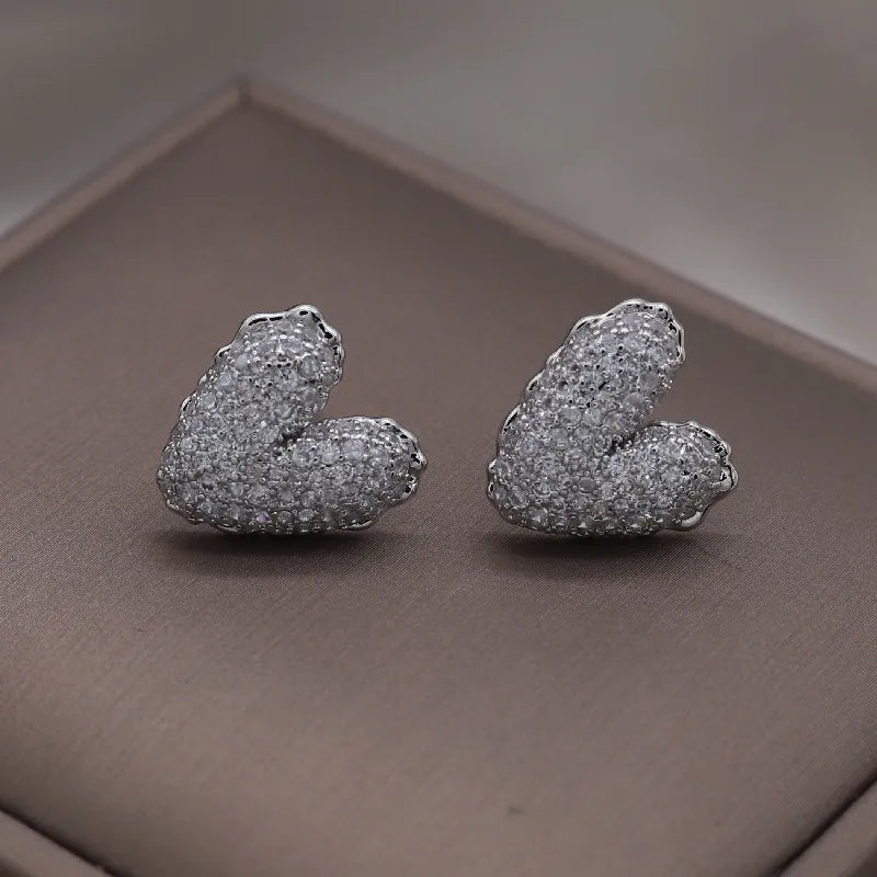 Jewelery Exquisite Luxurious Full Zircon Heart