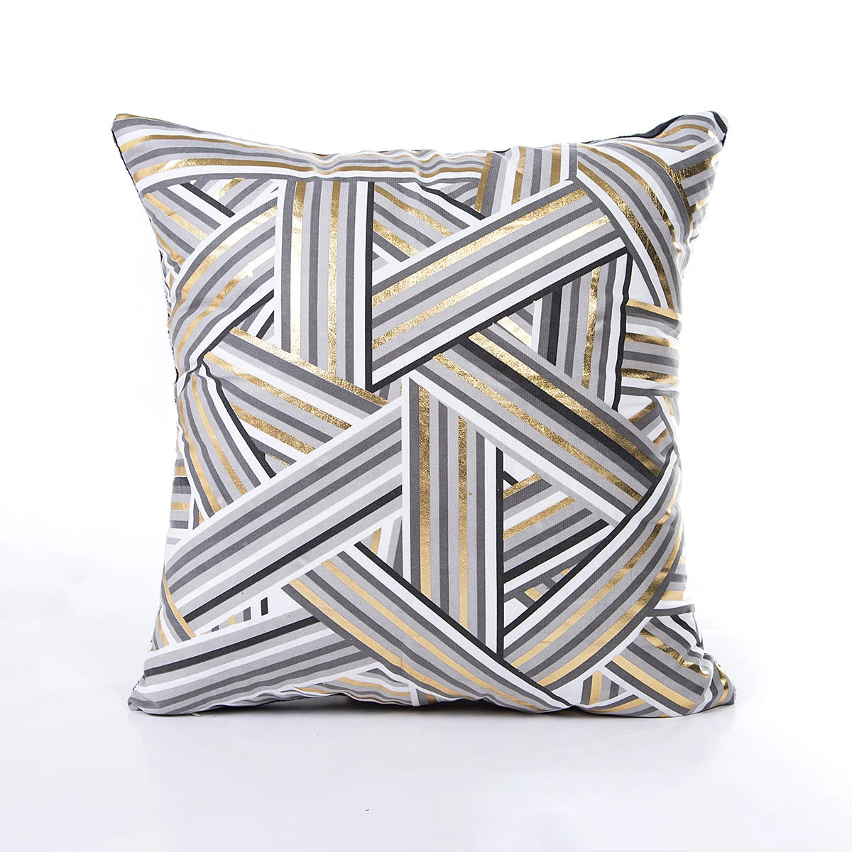 Bronzing Geometric Cushion Cover Plaid