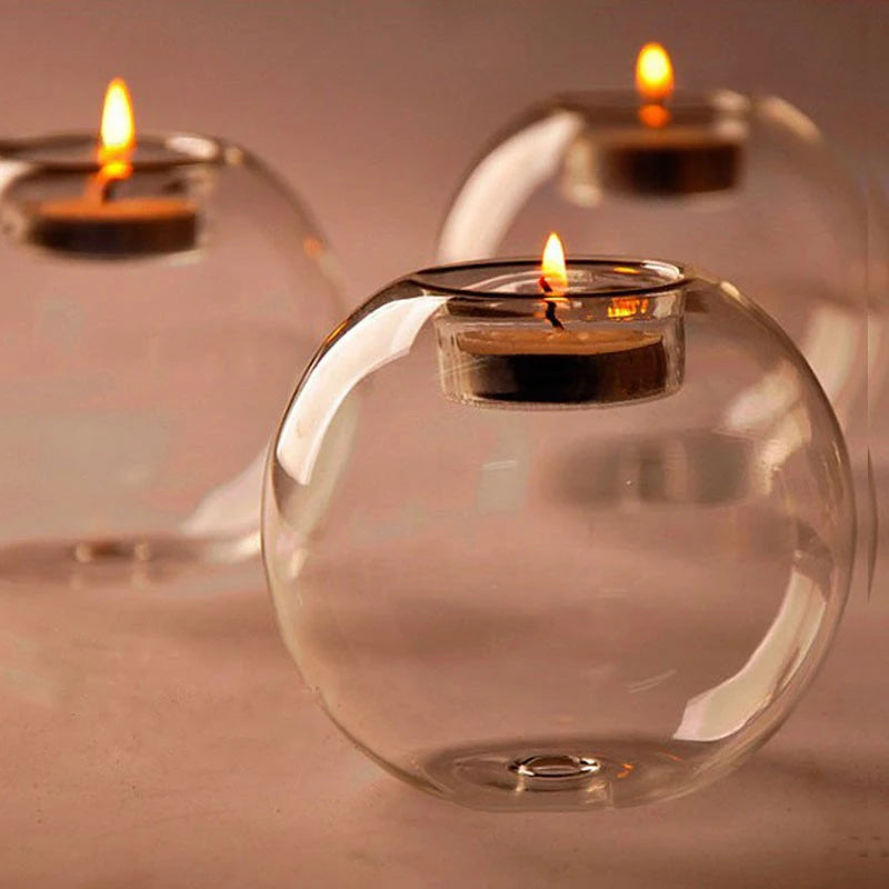 Glass Candle Holder